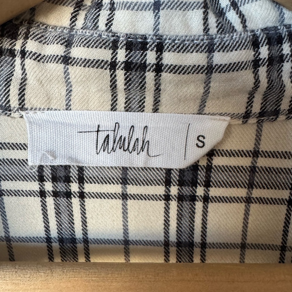 Talulah Mineral Washed Distressed Plaid Shirt - Picture 5 of 9